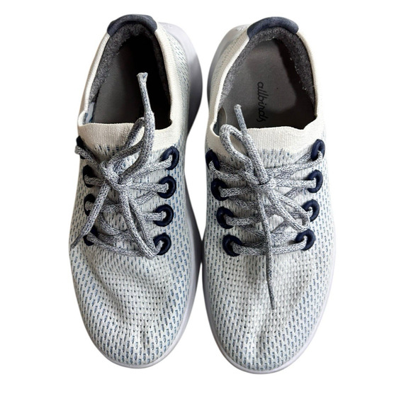 Allbirds Tree Dasher 2 Sneakers Women's Sz 9 Blue White Comfort Soles Athletic - Picture 2 of 10